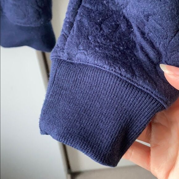 Urban Mood Navy Quilted Crew Sweatshirt - S - Picture 8 of 10